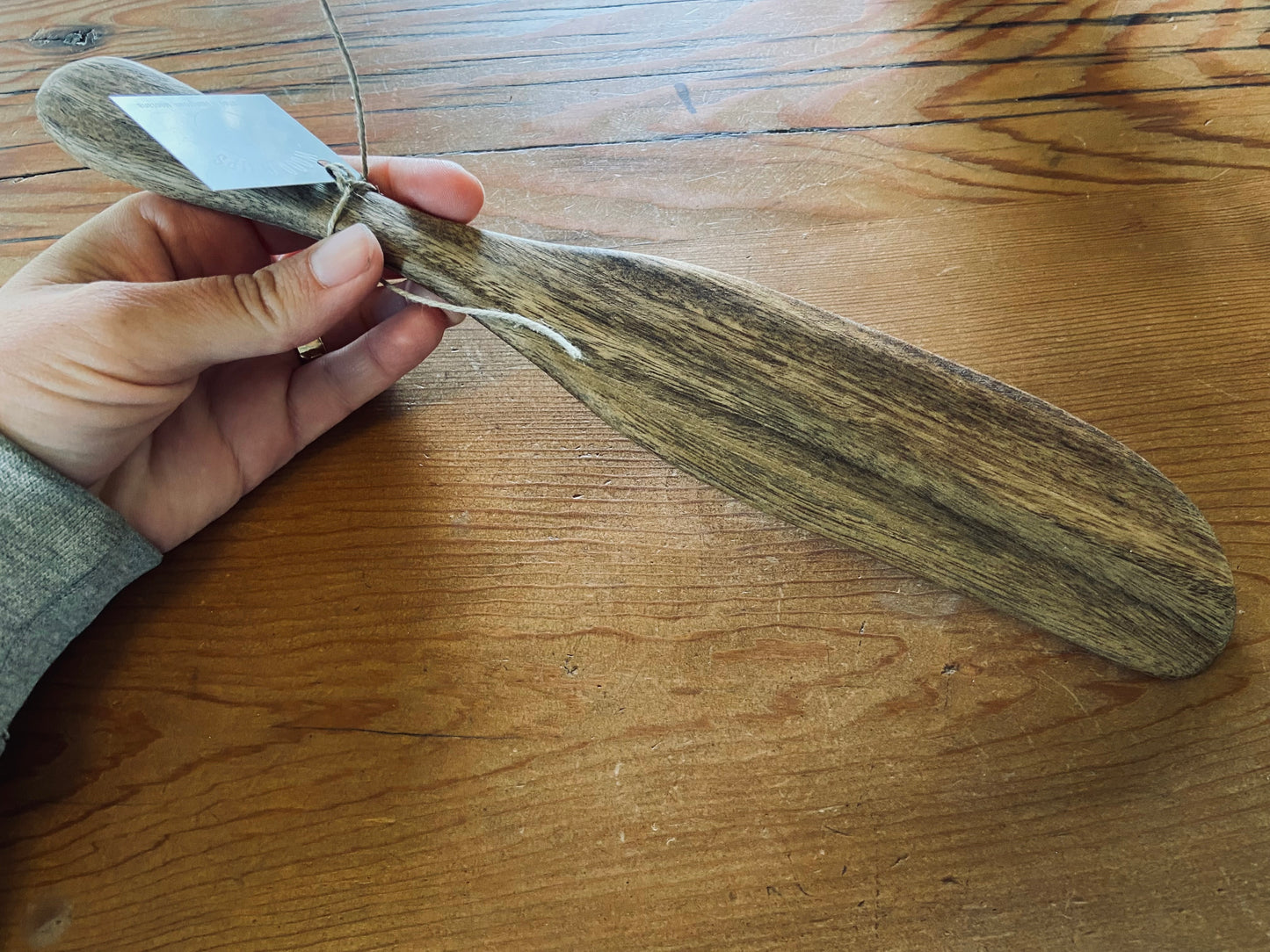 Bread Mixing Spurtle, “Ghost” Wood