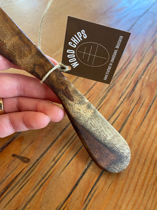 Butter knife, spalted walnut wood