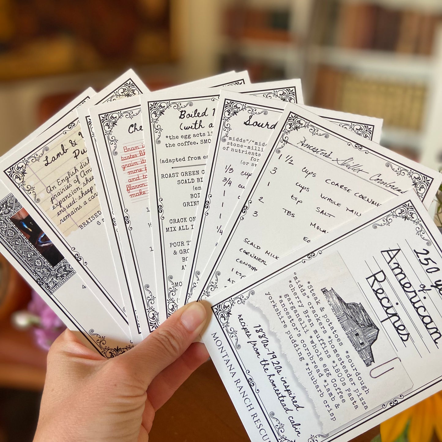 NEW! “250 Years of American Recipes” 10 Pack of Recipe Cards