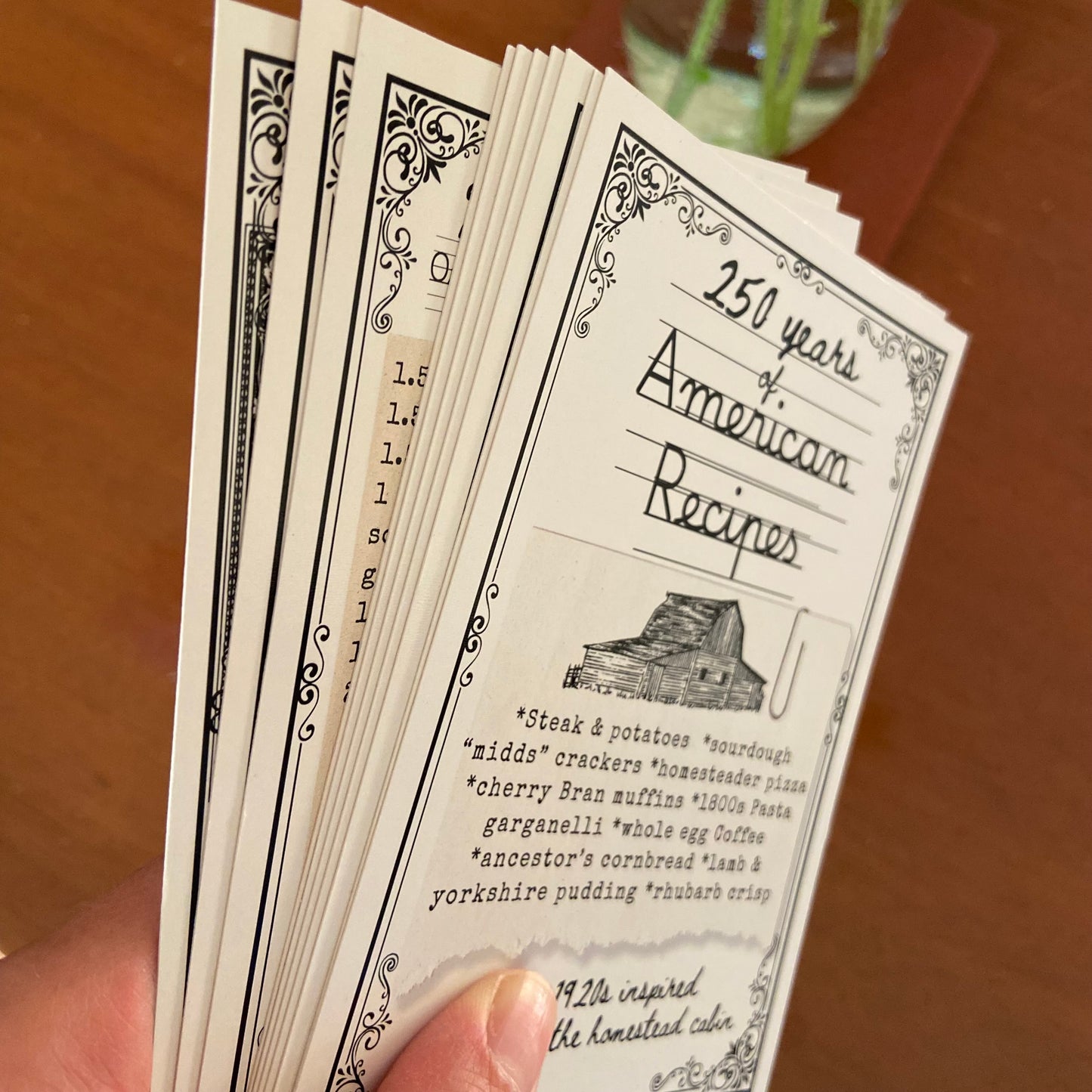 NEW! “250 Years of American Recipes” 10 Pack of Recipe Cards