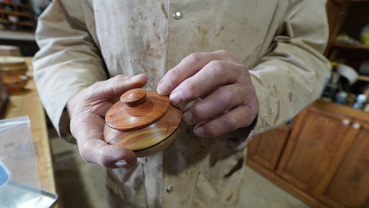 Lidded Hackberry Bowl.  by Eldon Foster