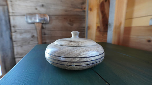 Lidded Hackberry Bowl.  by Eldon Foster