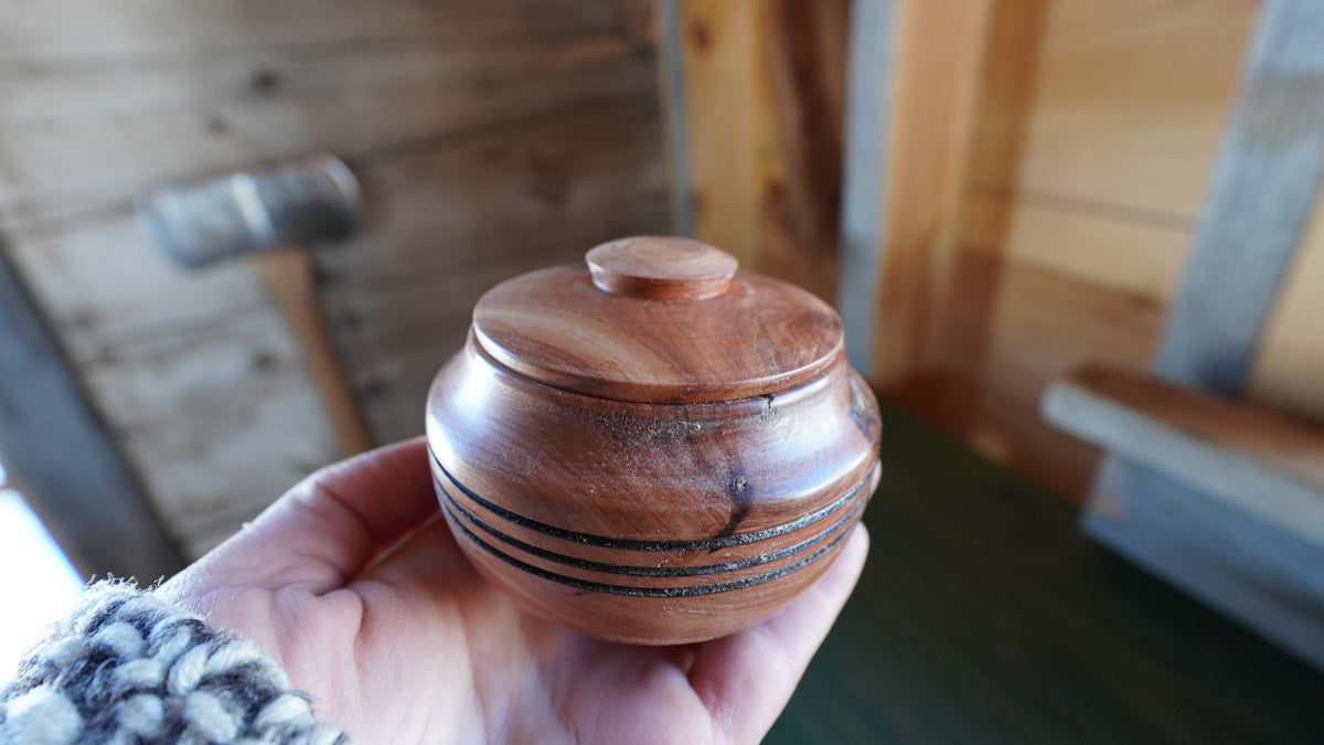 Pair of Mesquite Spice Bowls. by Eldon Foster