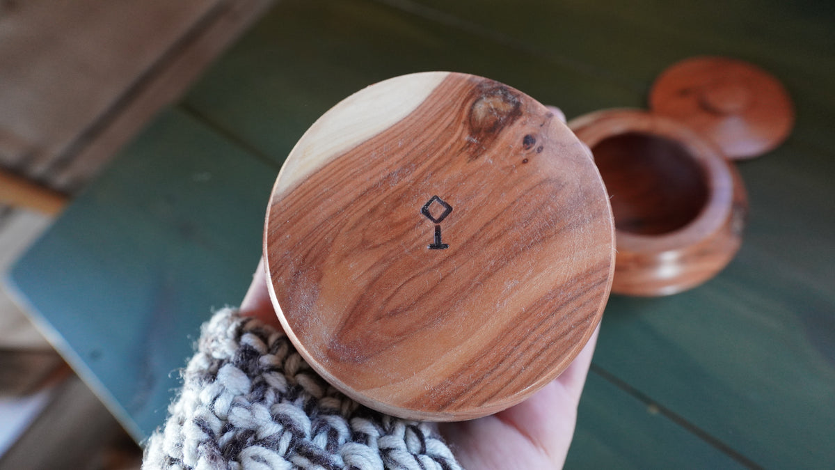 Pair of Mesquite Spice Bowls. by Eldon Foster