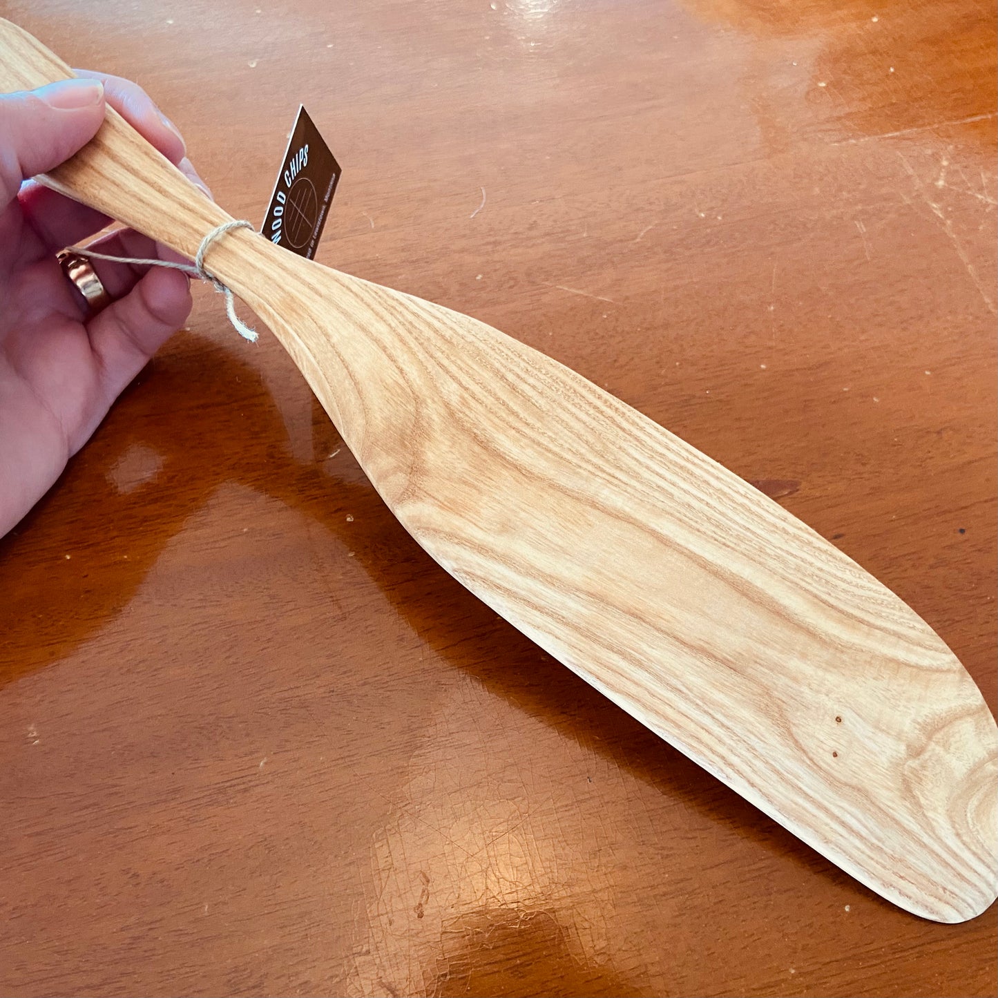 Bread Mixing “Spurtle”, Pale Wood (Ash)