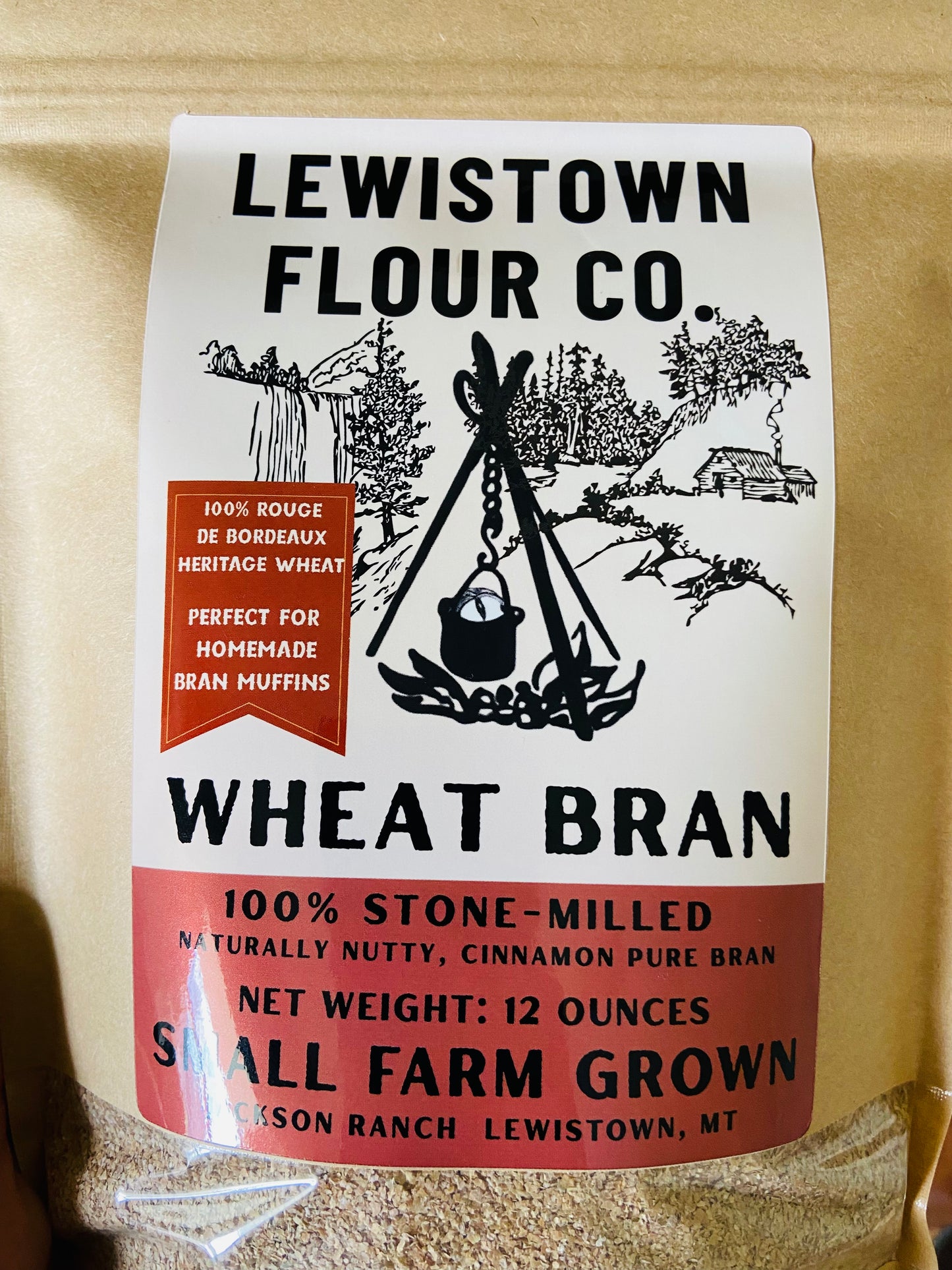 Wheat Bran—Rouge De Bordeaux 1800s heritage wheat