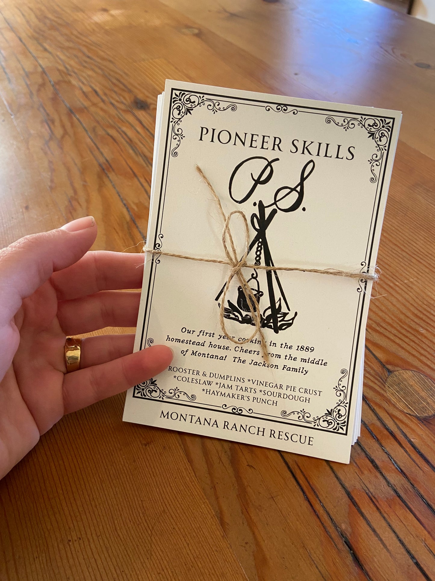 A Recipe Card Pack—“Pioneer Skills” Staples. Breakfast, Lunch & Dinner