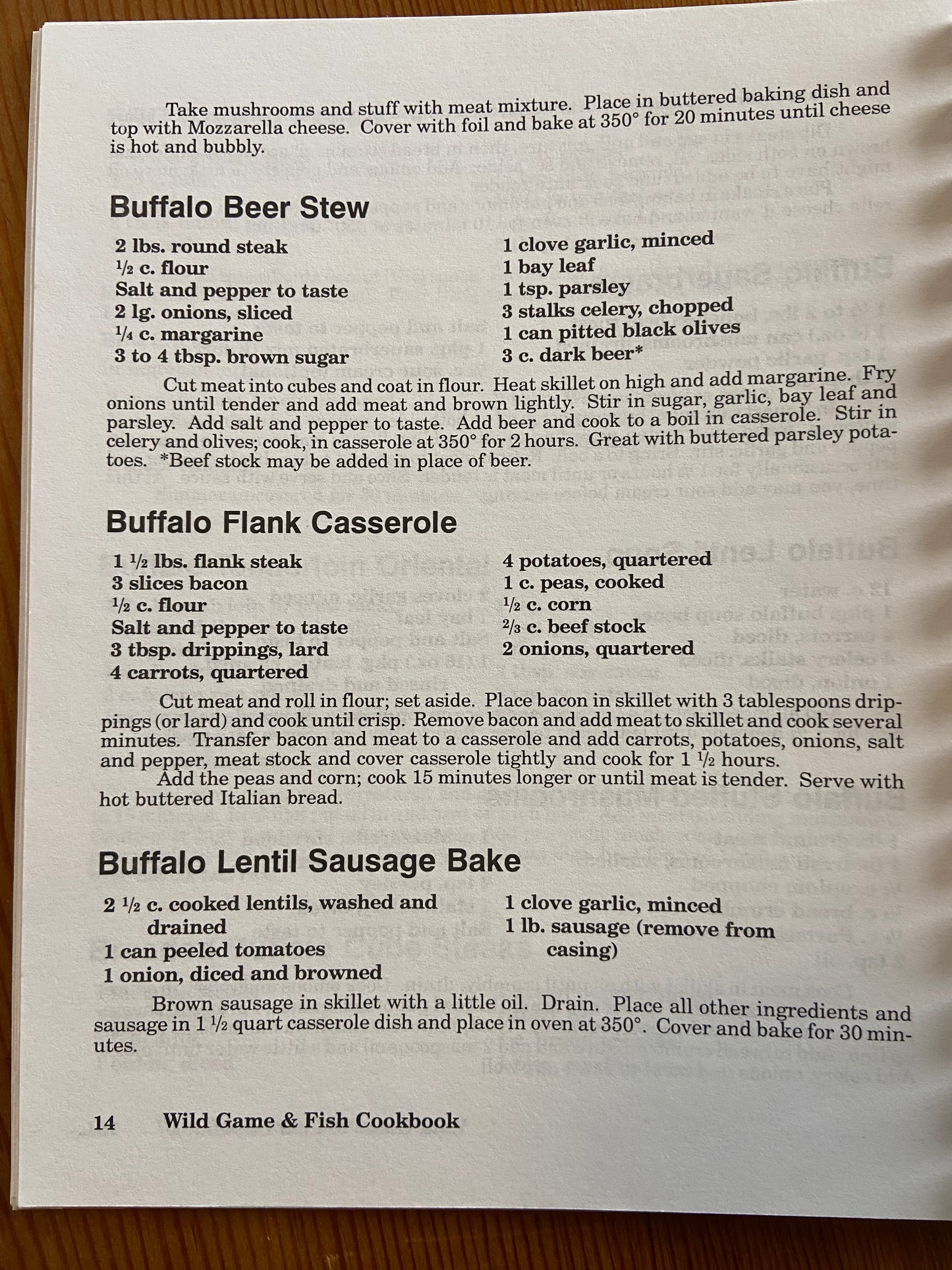 Cookbook | Montana Wild Game Recipes & Stories. By Frank Marullo