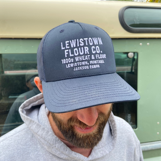 Navy Ball Cap, Locally embroidered, Lewistown Flour Co