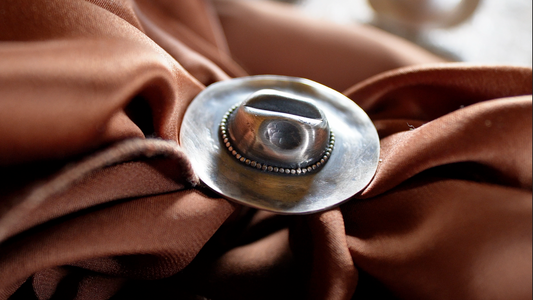 "Cow Poke" Handmade Pure Silver Scarf Slide